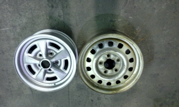 before and after wheels blasted